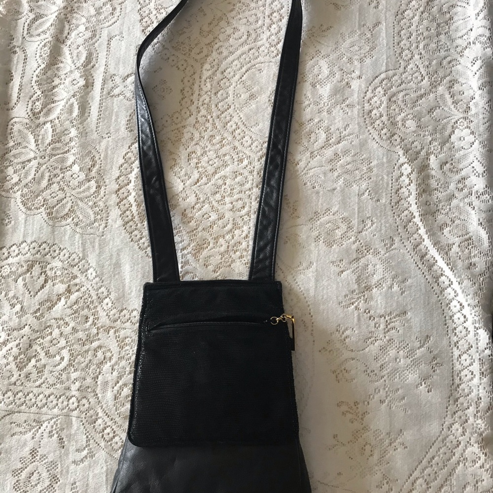 VTG Black Glove Leather Bags By Pinky Handbag